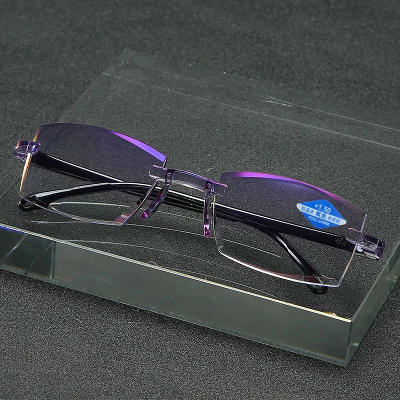 Ahora Rimless Anti Blue Ray Reading Glasses for Men and Women +1.0 1.5 2.0 2.5