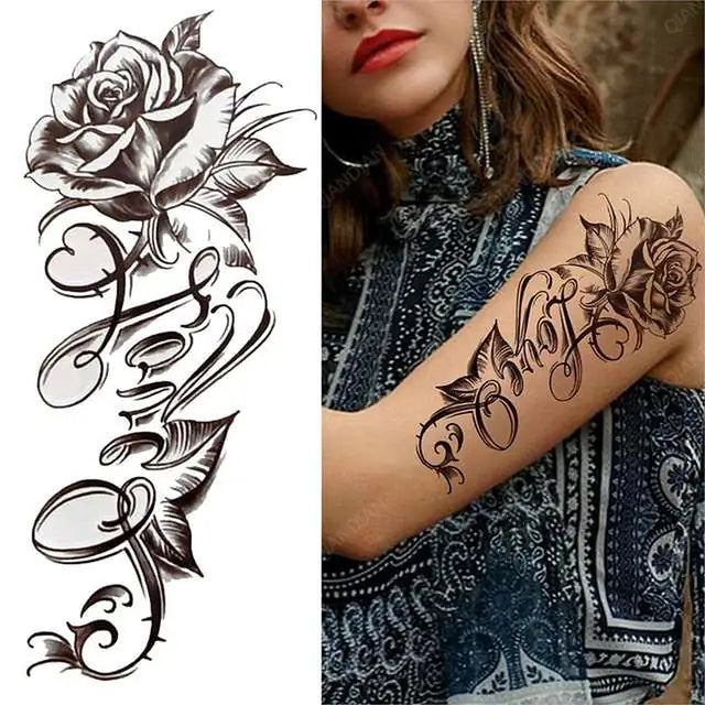 Old School Flowers Tattoos for Women