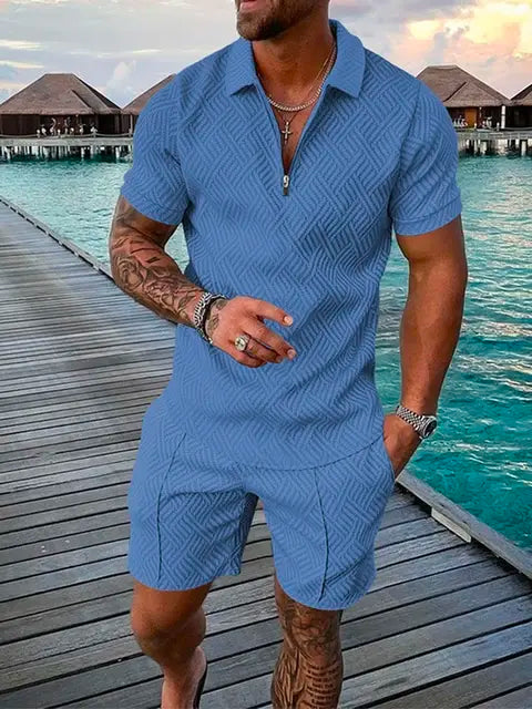 2024 Summer Men's Two-Piece Casual Sportswear Set