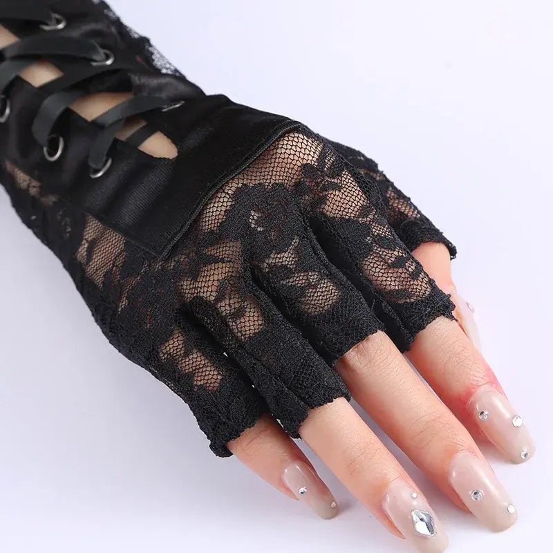 Elbow Length Half-finger Gloves