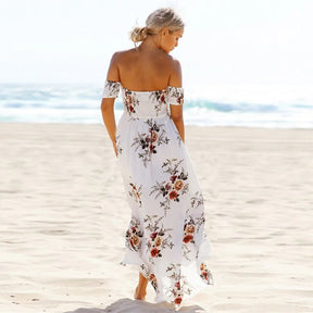 Off Shoulder Sexy Split Beach Summer Dress