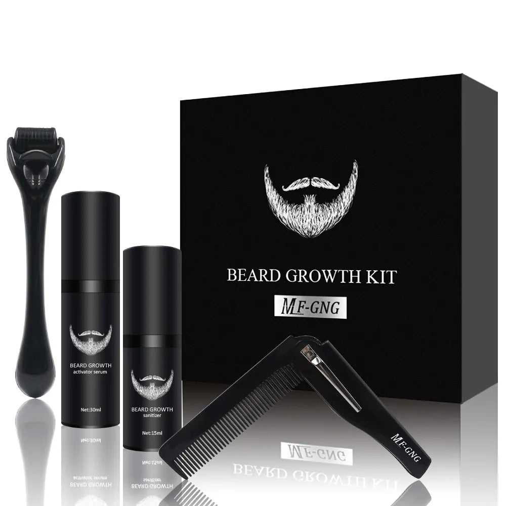 4 Piece Beard Growth Kit