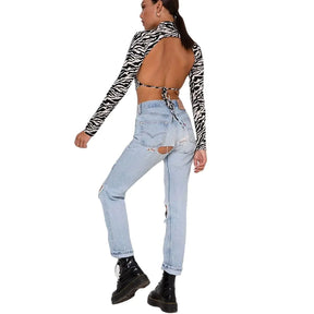 Dragon Printed Women Crop Top