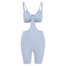 Hollow Out Spaghetti Strap Bodysuits