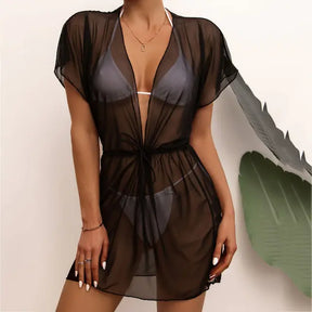 Women’s Sheer Mesh Cover-Up Shorts