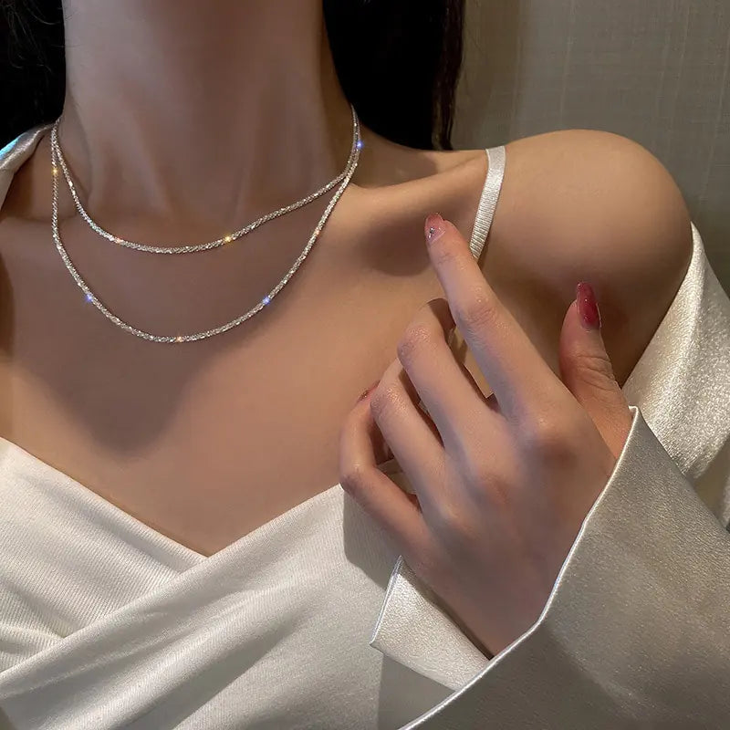 Clavicle Titanium Steel Choker Necklace