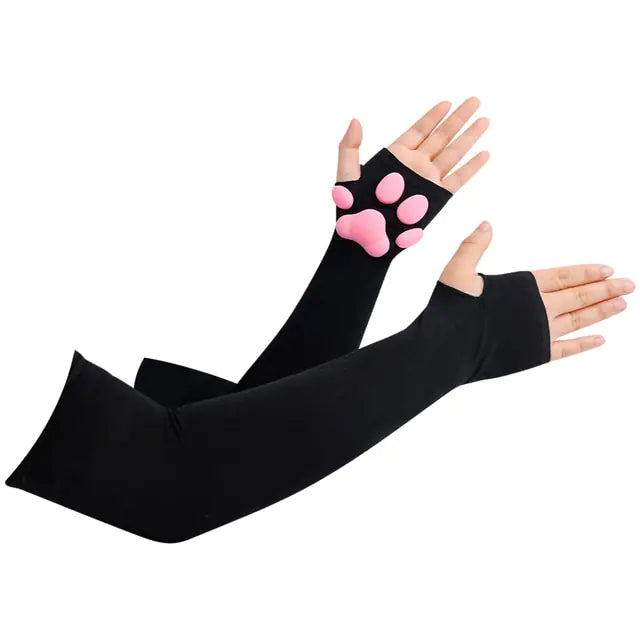 Sexy Cat Paw Design Spandex Arm Sleeves