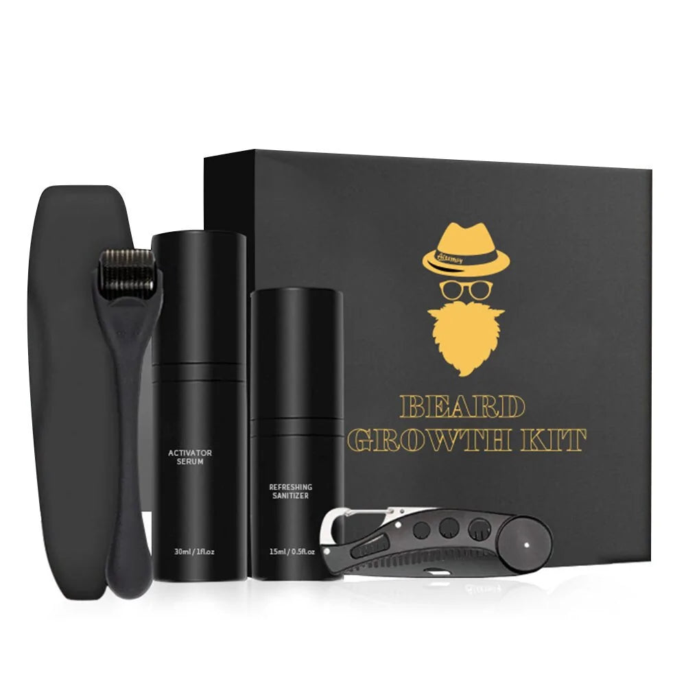 4 Piece Beard Growth Kit