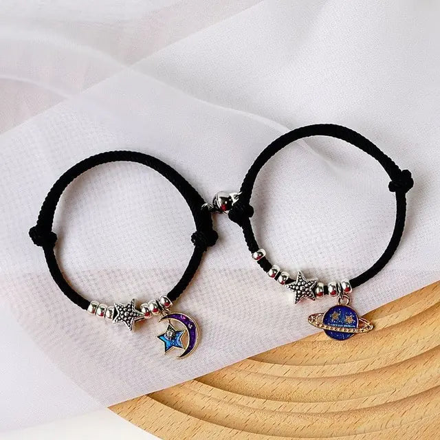 Natural Stone Beads Couple Magnetic Bracelets