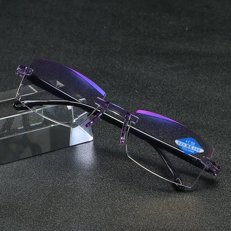 Ahora Rimless Anti Blue Ray Reading Glasses for Men and Women +1.0 1.5 2.0 2.5