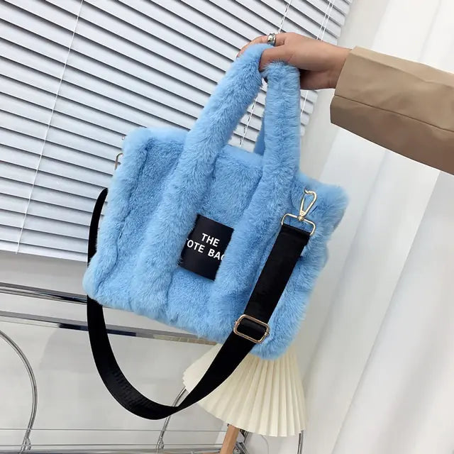 Designer Faux Fur Tote Bag