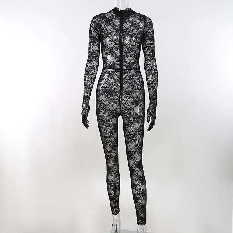 See Through Skinny Exotic Jumpsuit