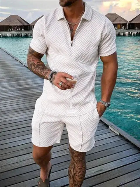 2024 Summer Men's Two-Piece Casual Sportswear Set