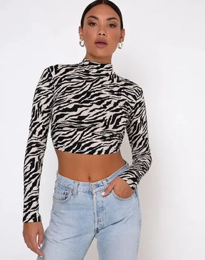 Dragon Printed Women Crop Top