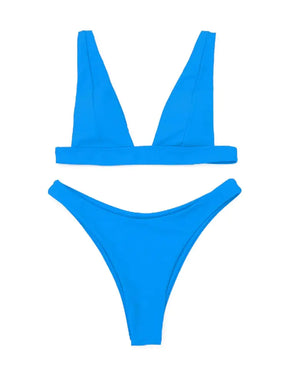 Fixed Triangle Bikini with Zip