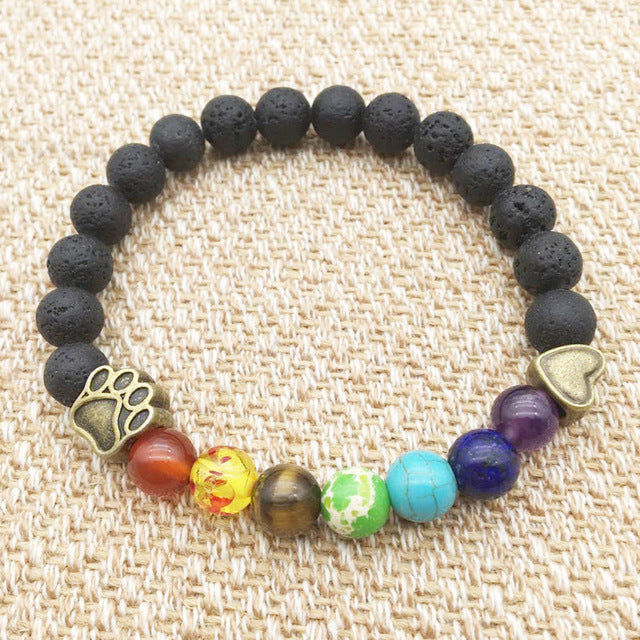 Pet Footprint Stone Bracelets