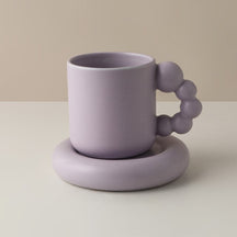 Creative Handmade Flower Coffee Cup with Plate