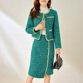 Runway Winter Tweed Dress Set