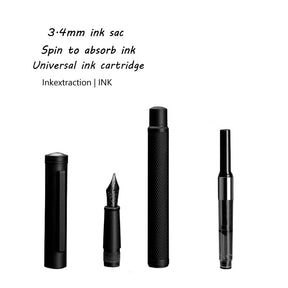 Samurai Black Metal Fountain Pen