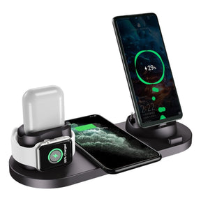 6-in-1 Wireless Fast Charger Dock for Apple