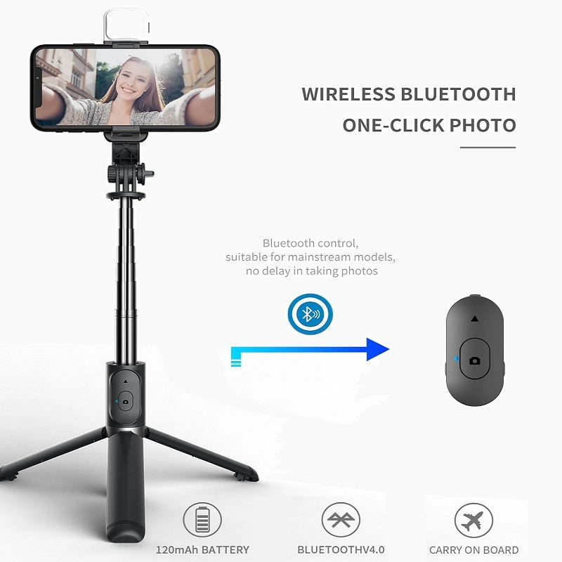 Wireless Bluetooth selfie stick