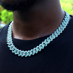 14mm Iced Out Rhombus Necklace