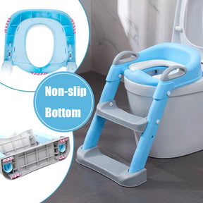 Folding Infant Potty Seat Training Chair with Step Stool Ladder