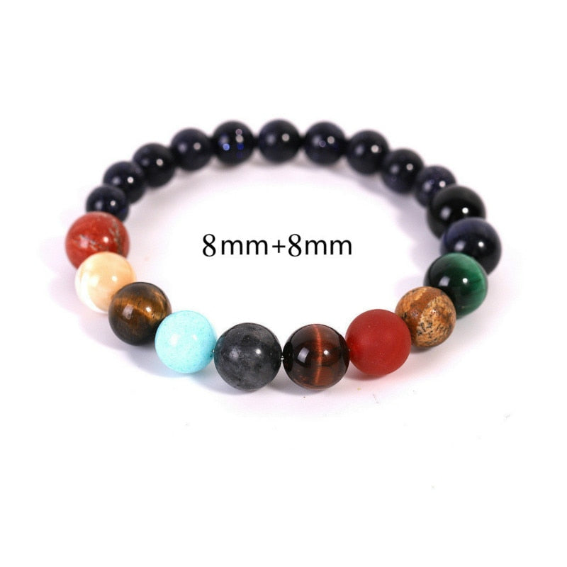 Lovers Eight Planets Natural Stone Bracelet