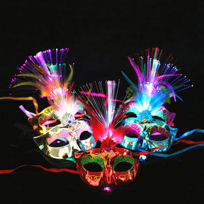 Venetian Venice Feather LED Mask