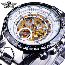 Mechanical Sport Design Golden Men's Watches