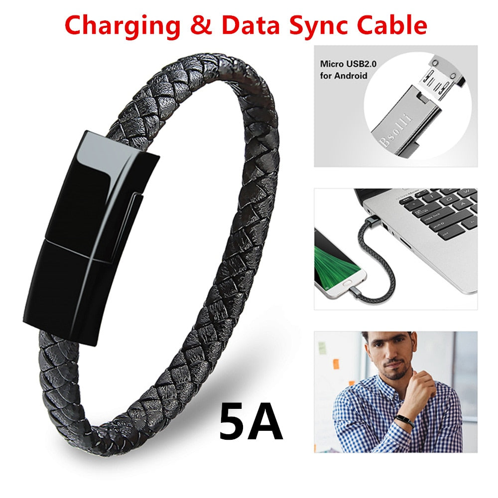 Bracelet USB Charging Micro Cable