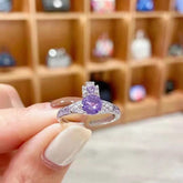 Luxury Purple Zircon Ring Crystal