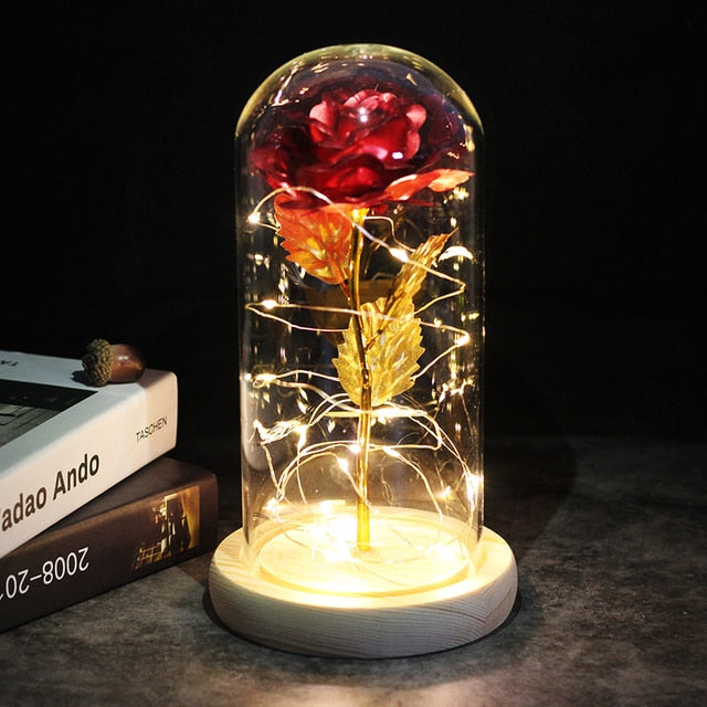 Enchanted Glass Rose Decoration