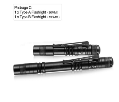 4 x Mini LED Flashlight Set