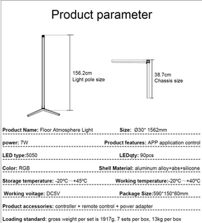 RGB LED Floor Lamp