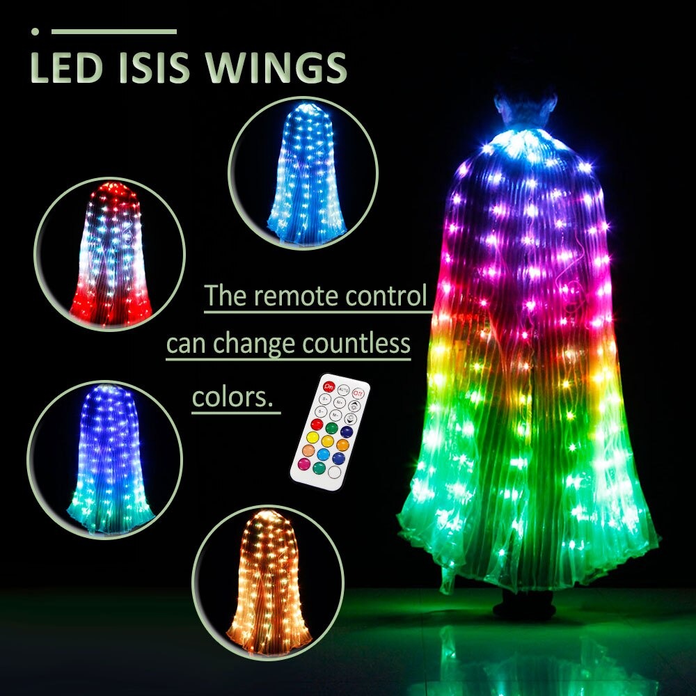 Rainbow Color Alas Led Wings