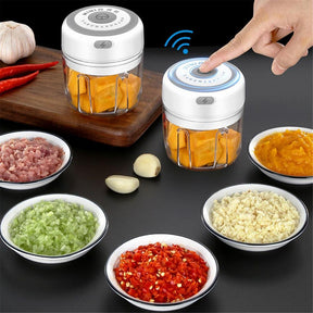 Electric Food Crusher Mini Garlic Press Garlic Crusher Vegetable Chopper