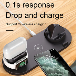 6-in-1 Wireless Fast Charger Dock for Apple