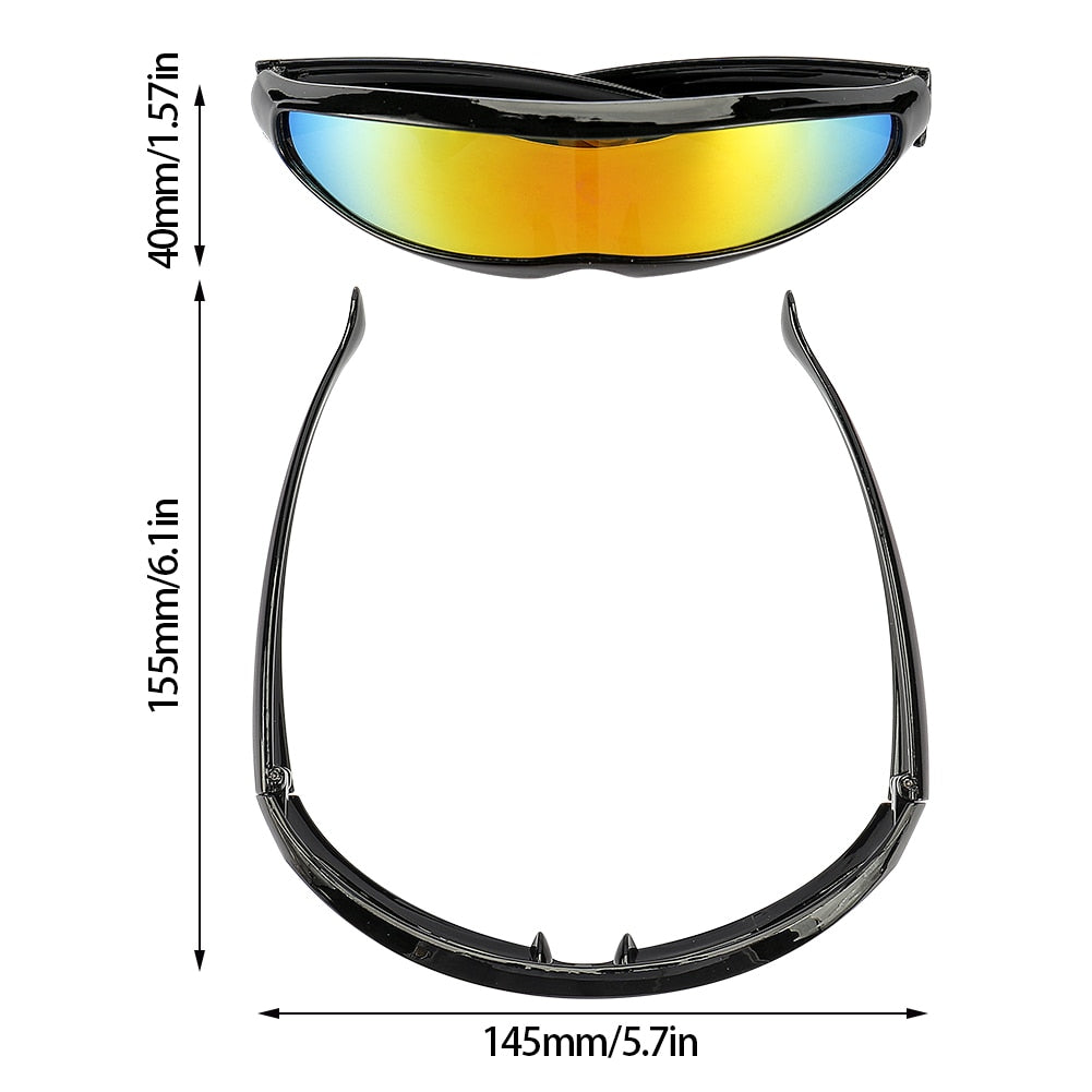 Futuristic Narrow Cyclops Sunglasses