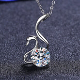 Moissanite Swan Diamond Necklace