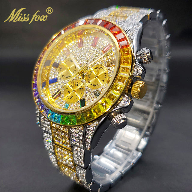 Luxury Gold Waterproof Stainless Steel Watch