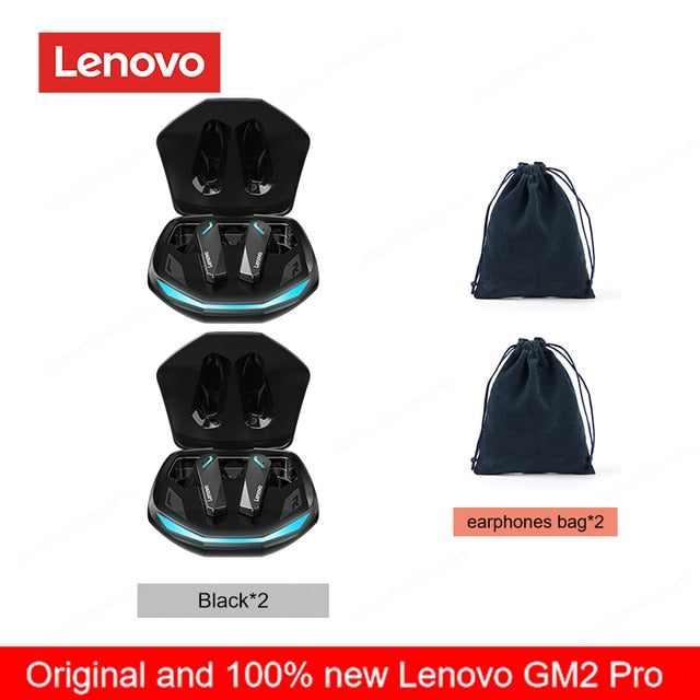 Original Lenovo GM2 Pro 5.3 Earphone Bluetooth Wireless Earbuds Low Latency Headphones HD Call Dual Mode Gaming Headset With Mic