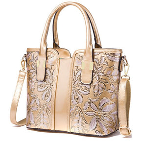 Luxury Fashion High Quality Appliques Flower Women's Messenger Bag