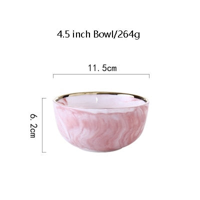 Pink Marbe Dinnerware Dinner Plates