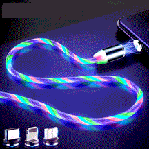 LED Glow Flowing Data USB Charger