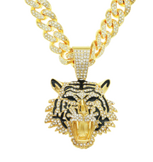 Tiger Crystal Pendant Necklace