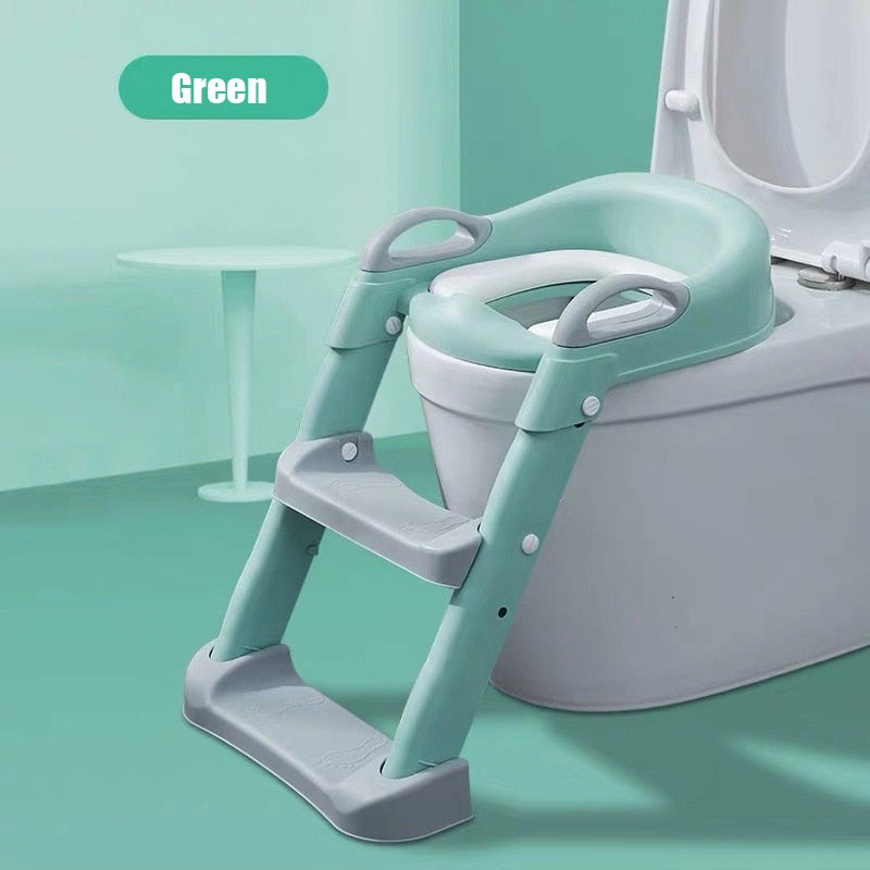 Folding Infant Potty Seat Training Chair with Step Stool Ladder