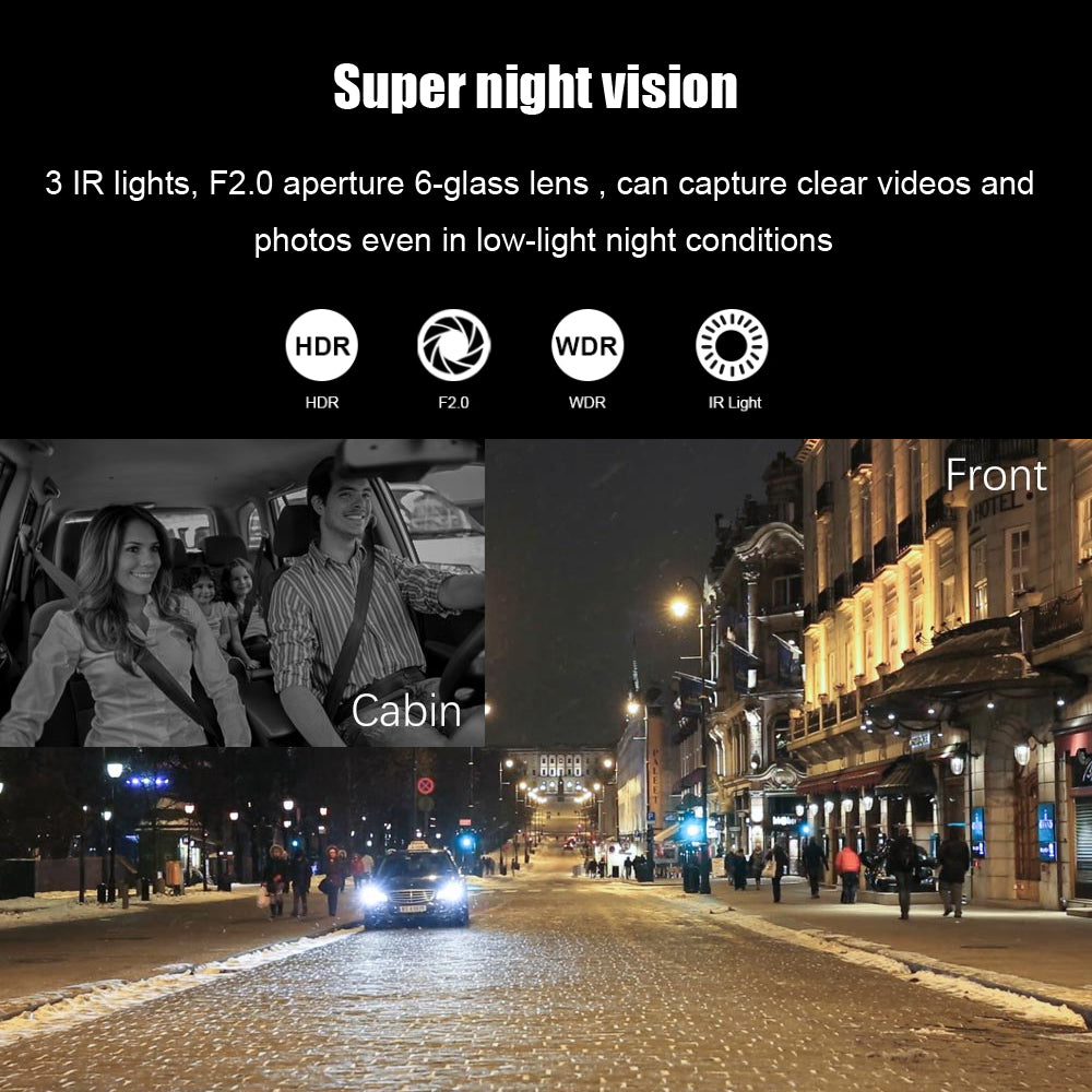 Lens Car Video Recorder HD1080P 2