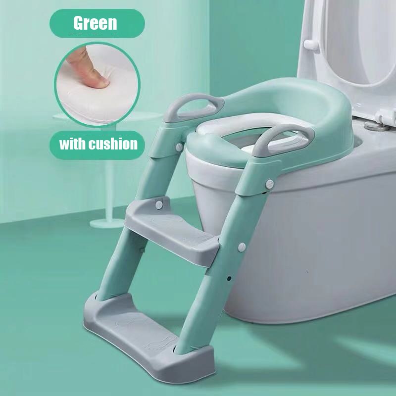 Folding Infant Potty Seat Training Chair with Step Stool Ladder