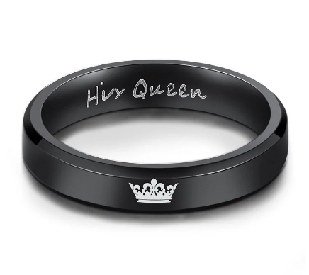 Her King His Queen Couple Crown Rings